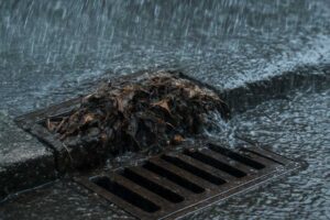AI generated image of a blocked drain